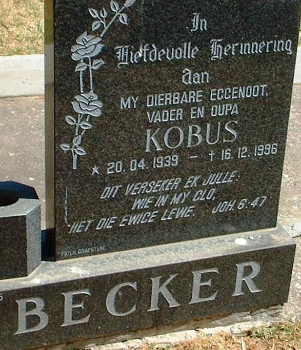 BECKER Kobus 1939-1996