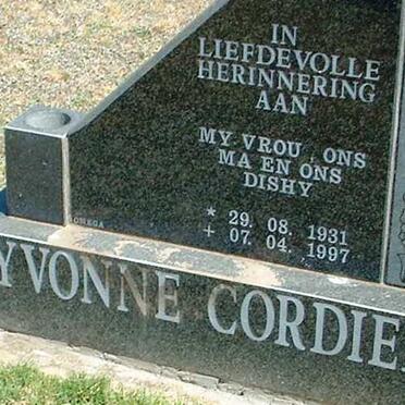 CORDIER Yvonne 1931-1997