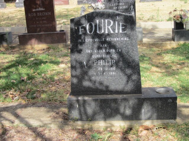 FOURIE Philip 1915-1991