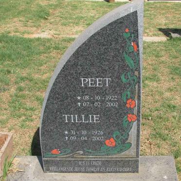 FERREIRA Peet 1922-2002 &amp; Tillie 1926-2002
