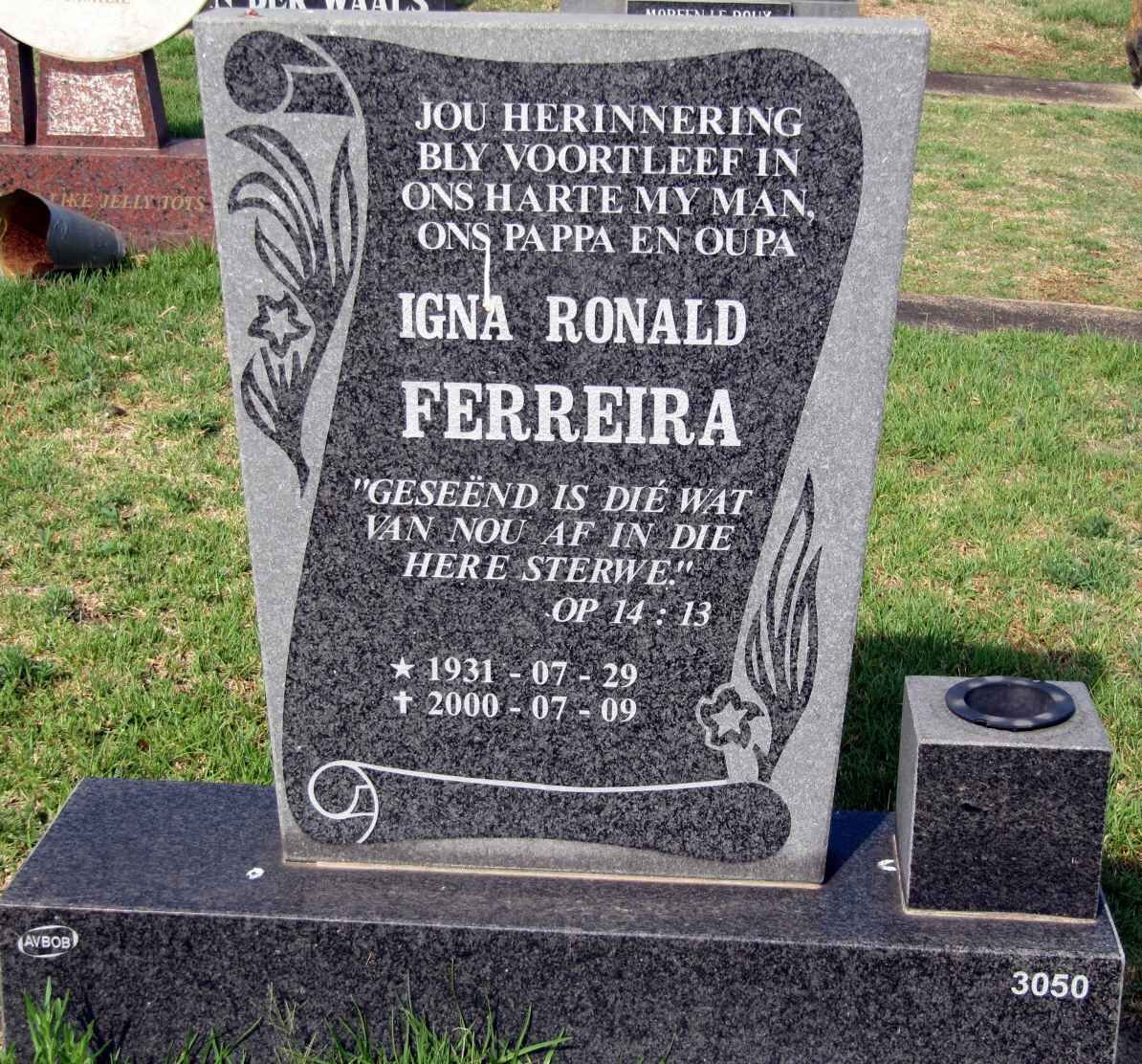 FERREIRA Igna Ronald 1931-2000