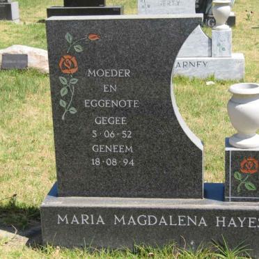 HAYES Maria Magdalena 1952-1994