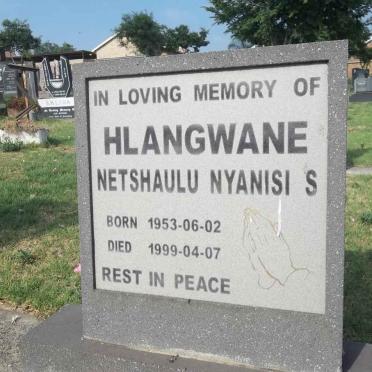 HLANGWANE Netshaulu Nyanisi S. 1953-1999