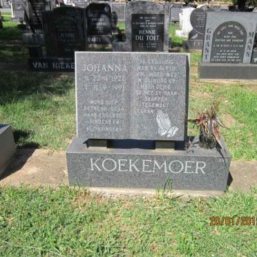 KOEKEMOER Johanna 1927-1991