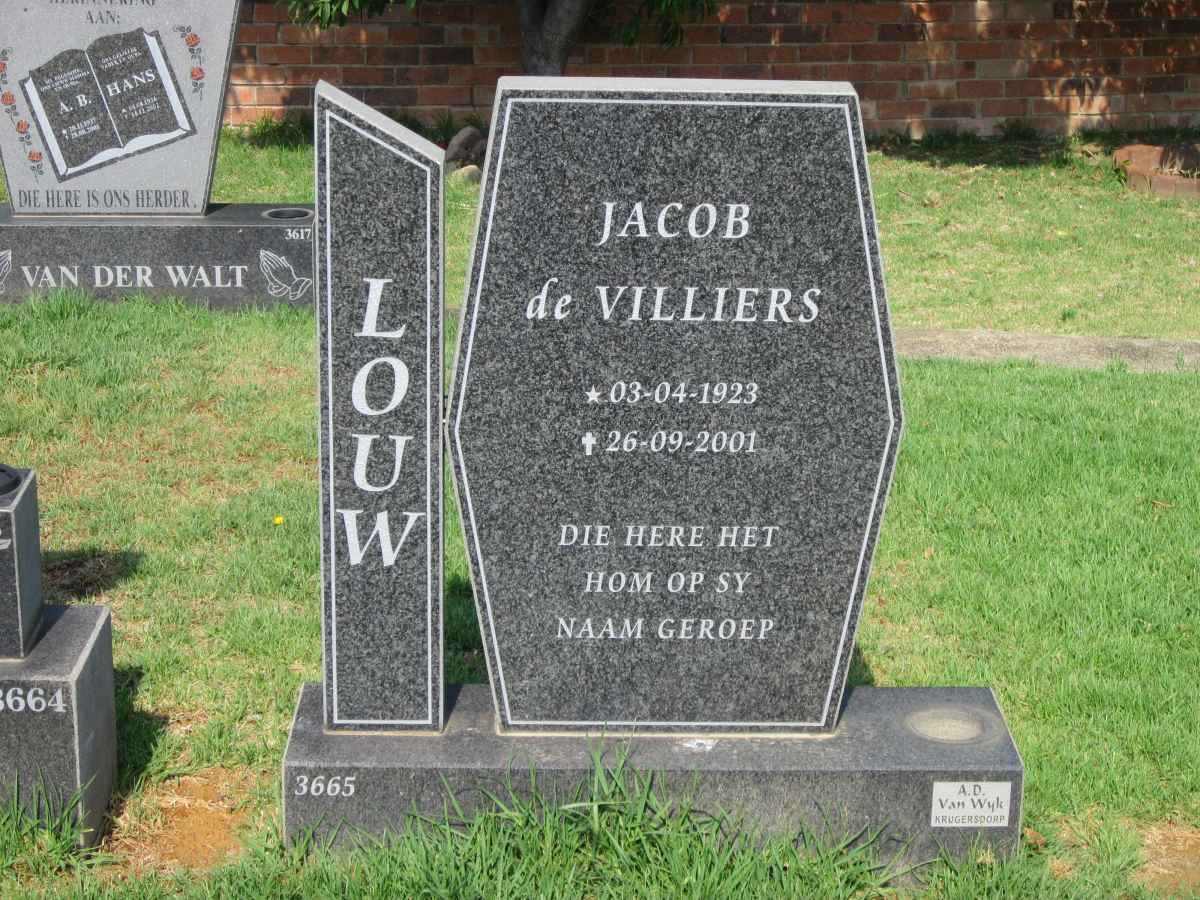 LOUW Jacob de Villiers 1923-2001