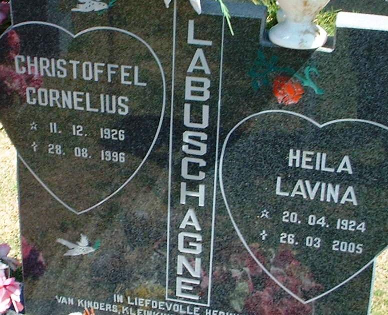 LABUSCHAGNE Christoffel Cornelius 1926-1996 &amp; Heila Lavina 1924-2005