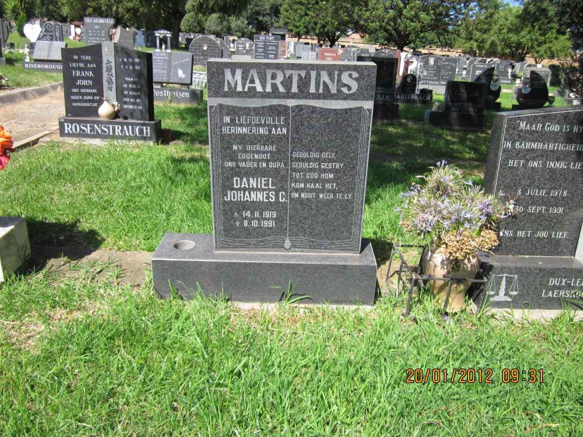 MARTINS Daniel Johannes C. 1919-1991