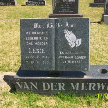 MERWE Lenie, van der 1947-1995