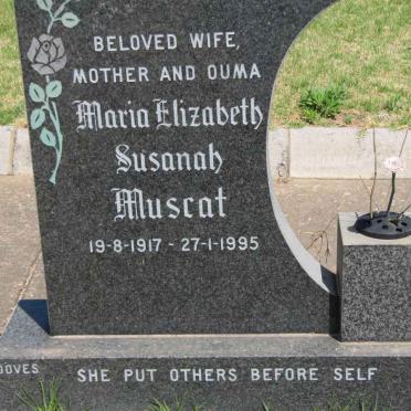 MUSCAT Maria Elizabeth Susanah 1917-1995