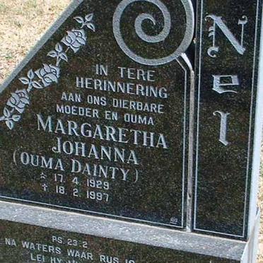 NEL Margaretha Johanna 1929-1997