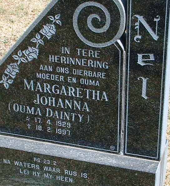 NEL Margaretha Johanna 1929-1997