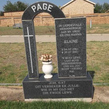 PAGE Elaine 1961-2001