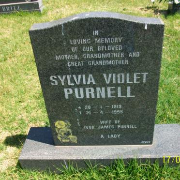 PURNELL Sylvia Violet 1919-1995