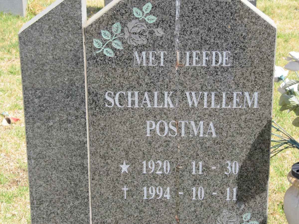 POSTMA Schalk Willem 1920-1994