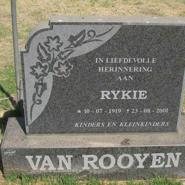 ROOYEN Rykie, van 1919-2001