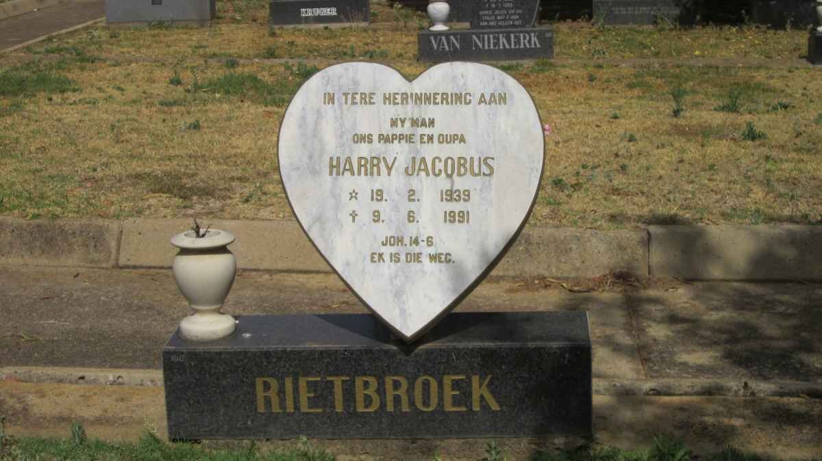 RIETBROEK Harry Jacobus 1939-1991