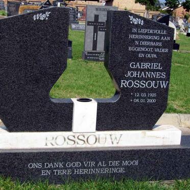 ROSSOUW Gabriel Johannes 1925-2000
