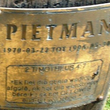 RENSBURG Pietman, van 1970-1996