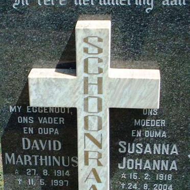 SCHOONRAAD David Marthinus 1914-1997 &amp; Susanna Johanna 1918-2004