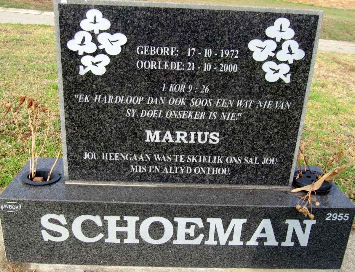 SCHOEMAN Marius 1972-2000