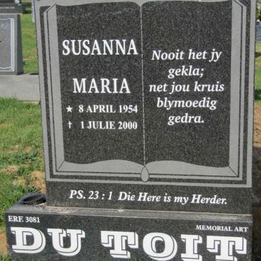 TOIT Susanna Maria, du 1954-2000