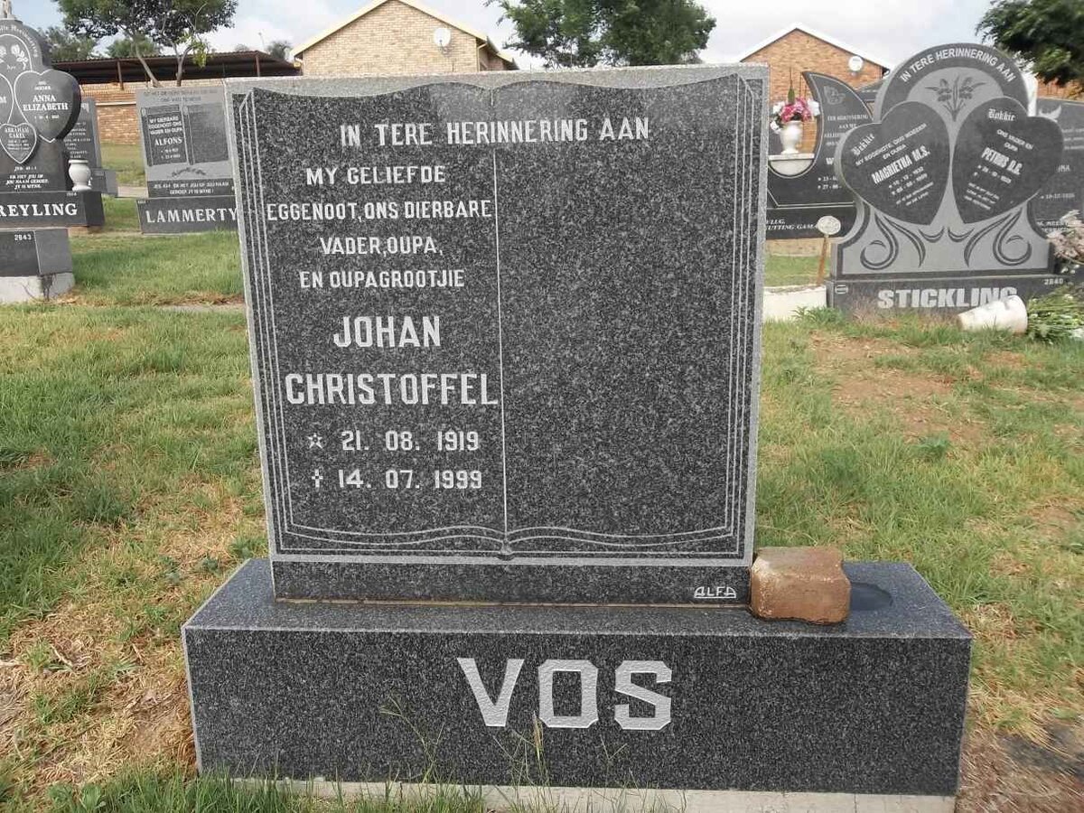 VOS Johan Christoffel 1919-1999