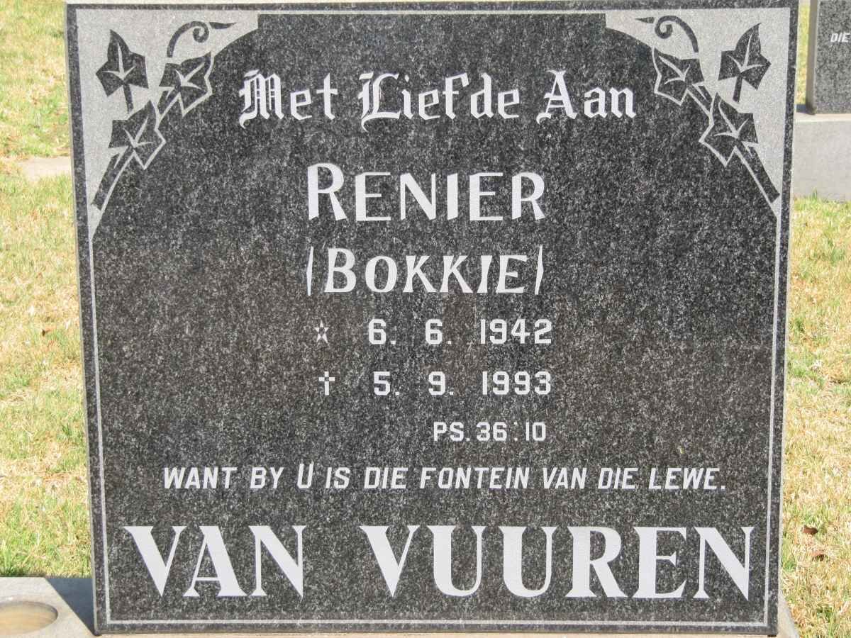 VUUREN Renier, van 1942-1993