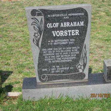 VORSTER Olof Abraham 1930-2001