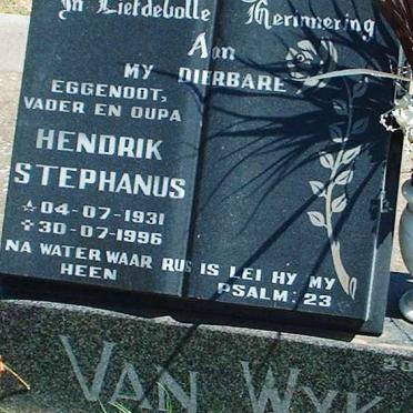 WYK Hendrik Stephanus, van 1931-1996