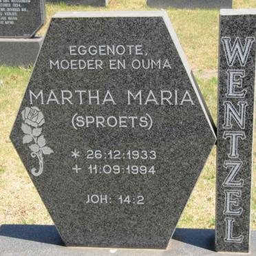 WENTZEL Martha Maria 1933-1994