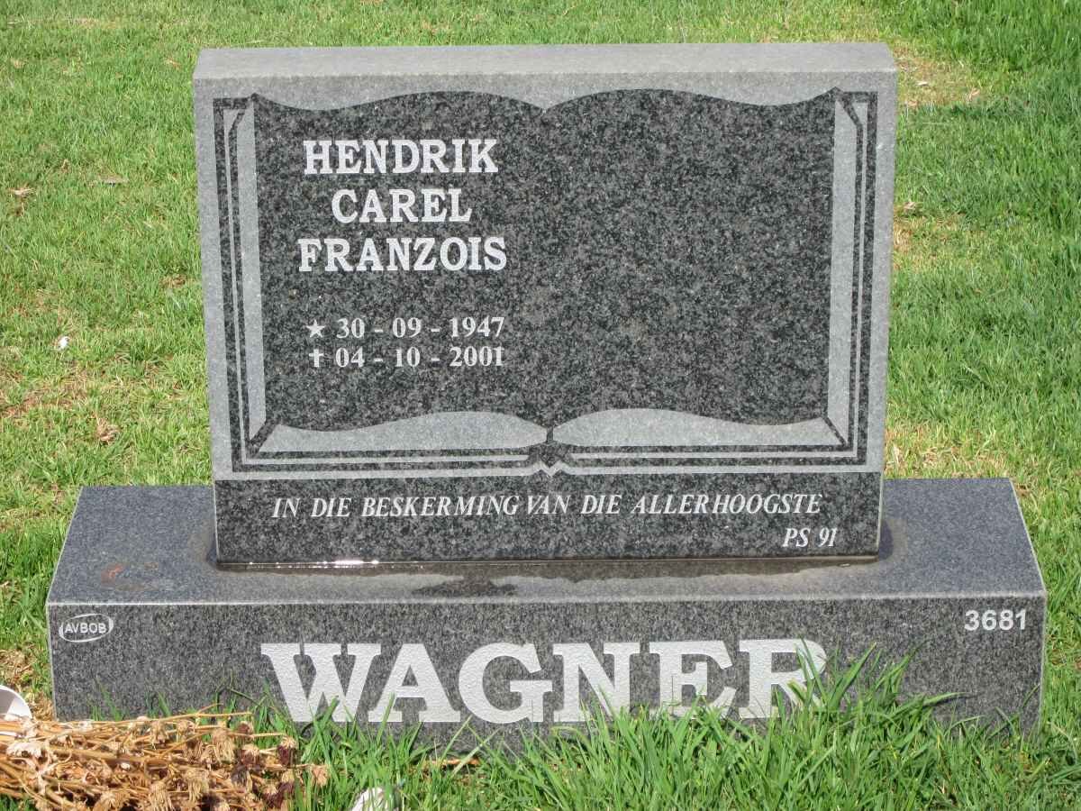 WAGNER Hendrik Carel Franzois 1947-2001