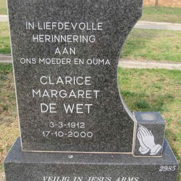 WET Clarice Margaret, de 1912-2000