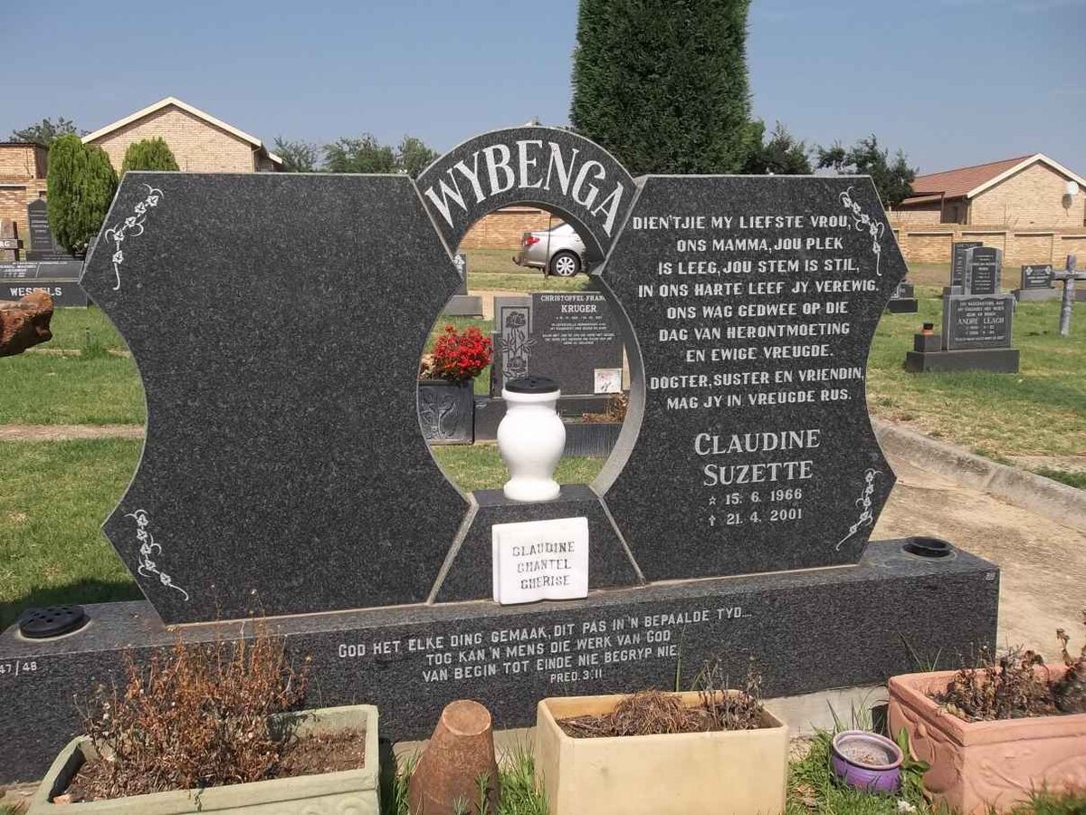 WYBENGA Claudine Suzette 1966-2001