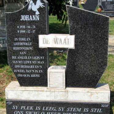 WAAL Johann, de 1938-1999
