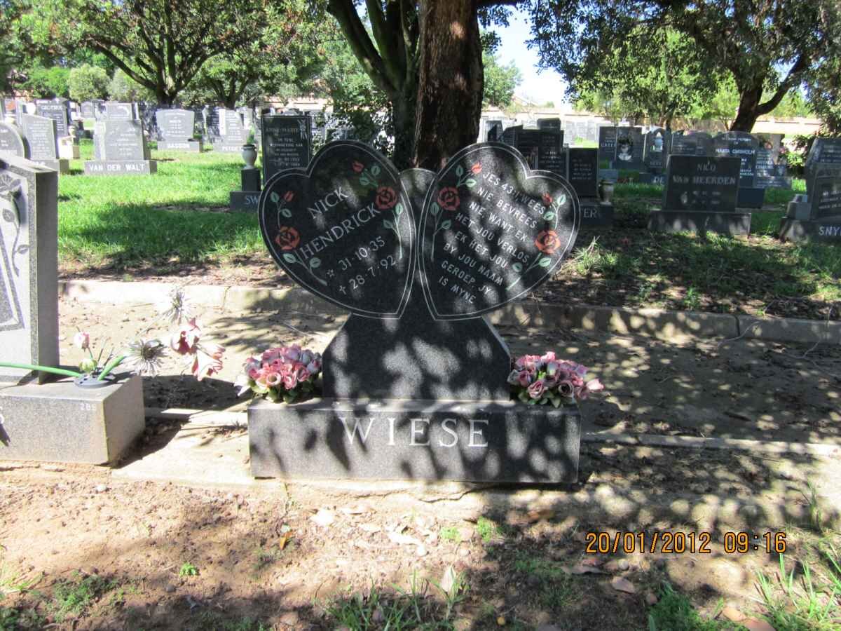 WIESE Nick Hendrick 1935-1992