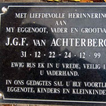 ACHTERBERGH J.G.F., van 1922-1999
