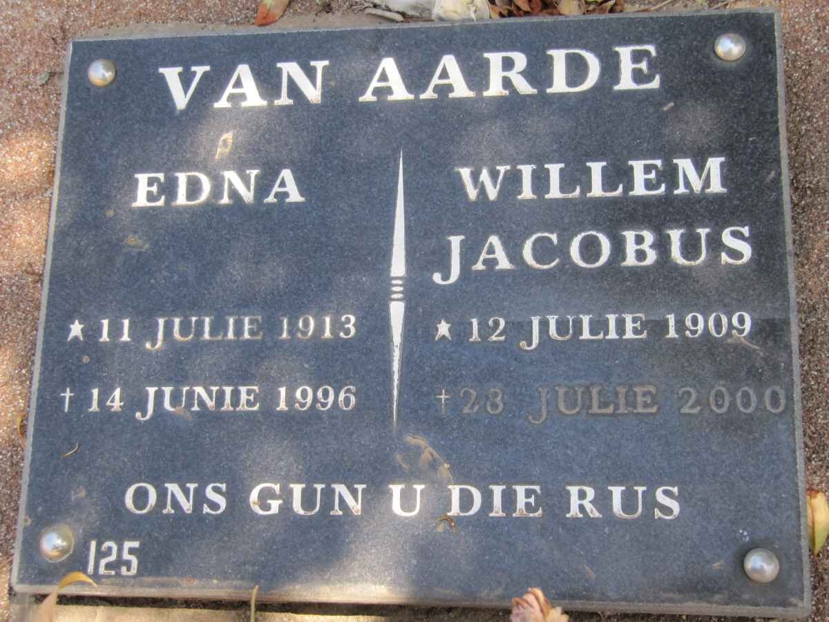 AARDE Willem Jacobus, van 1909-2000 &amp; Edna 1913-1996