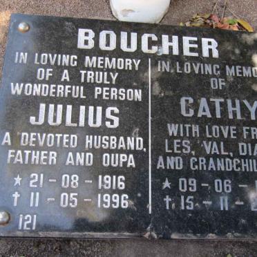 BOUCHER Julius 1916-1996 &amp; Cathy 1921-2004