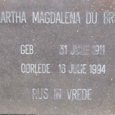 BRUYN Martha Magdalena, du 1911-1994