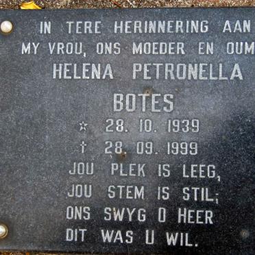 BOTES Helena Petronella 1939-1999