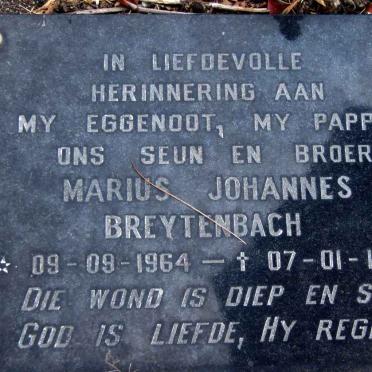 BREYTENBACH Marius Johannes 1964-1999