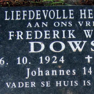 DOWSE Frederik Willem 1924-2001
