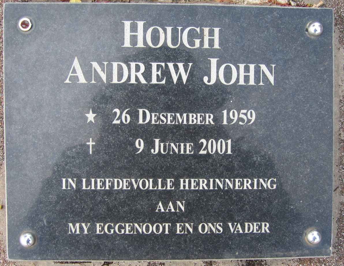HOUGH Andrew John 1959-2001