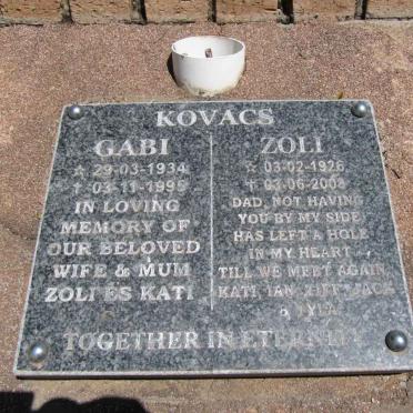 KOVACS Zolti 1926-2008 &amp; Gabi 1934-1995