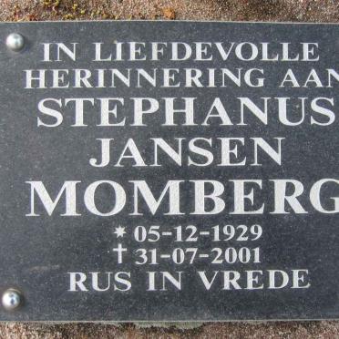 MOMBERG Stephanus Jansen 1929-2001
