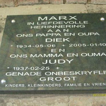 MARX Diek 1934-2005 &amp; Judy 1937-