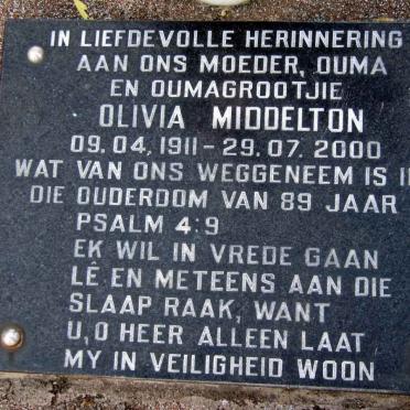 MIDDELTON Olivia 1911-2000