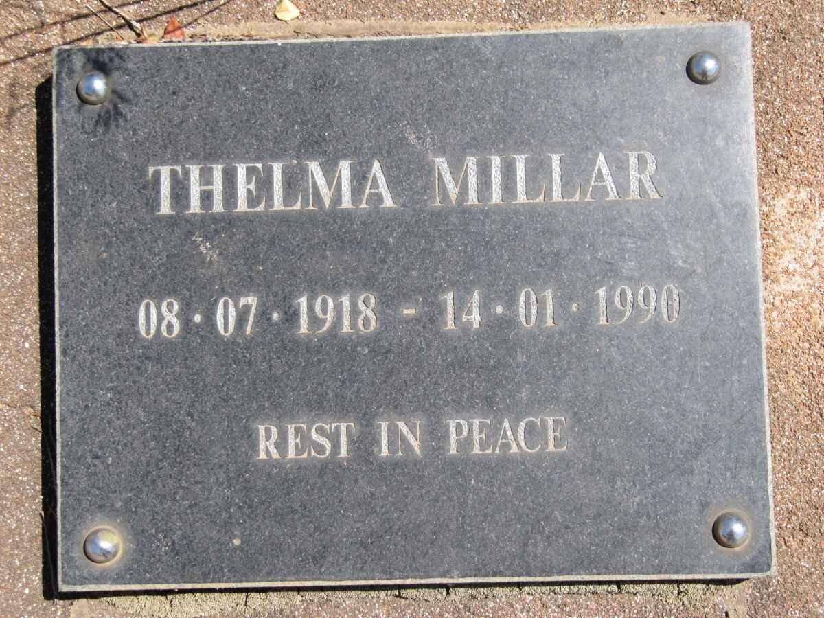MILLAR Thelma 1918-1990