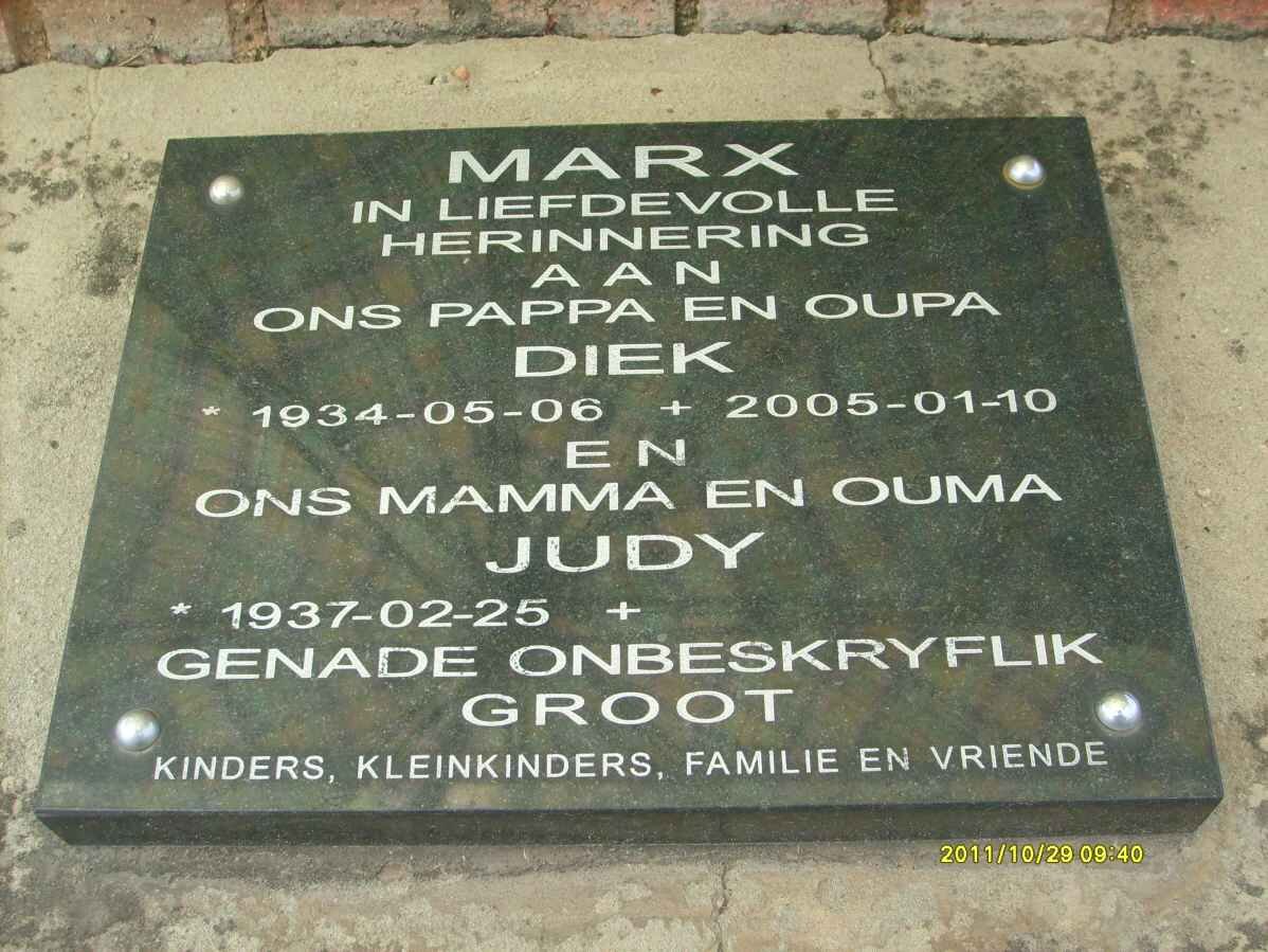 MARX Diek 1934-2005 &amp; Judy 1937-