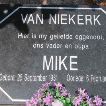 NIEKERK Mike, van 1931-2001